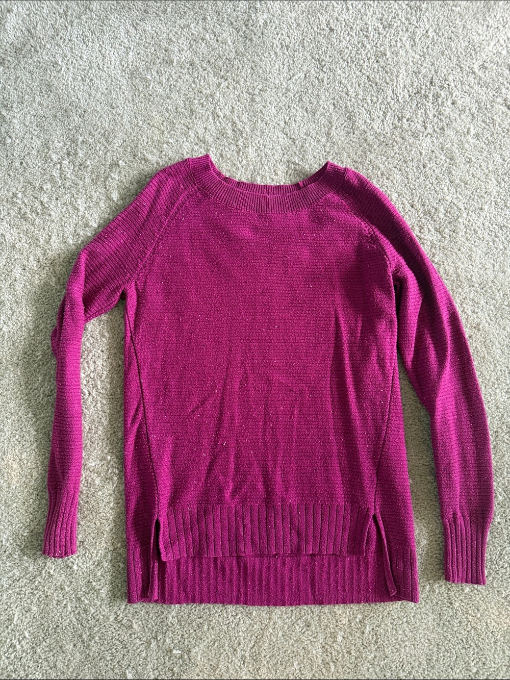 Magenta Crewneck Women's Sweater - Old Navy